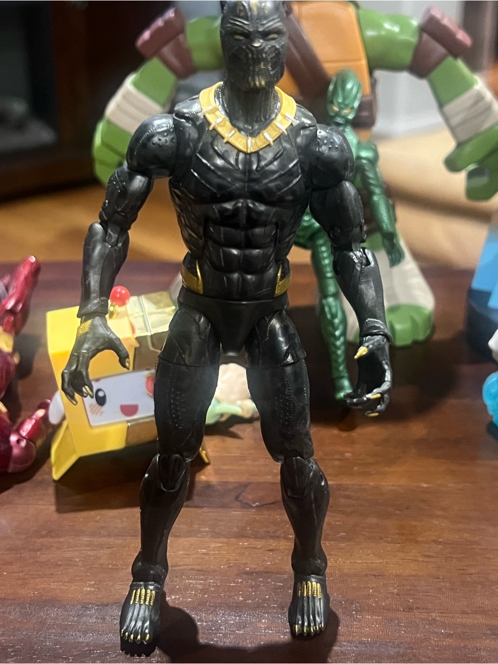 Marvel Legends Black Panther, Erik Killmonger, Okoye Build-A-Figure Series. Used